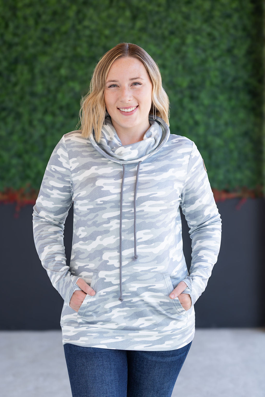Michelle Mae Soft Funnel Neck - Camo
