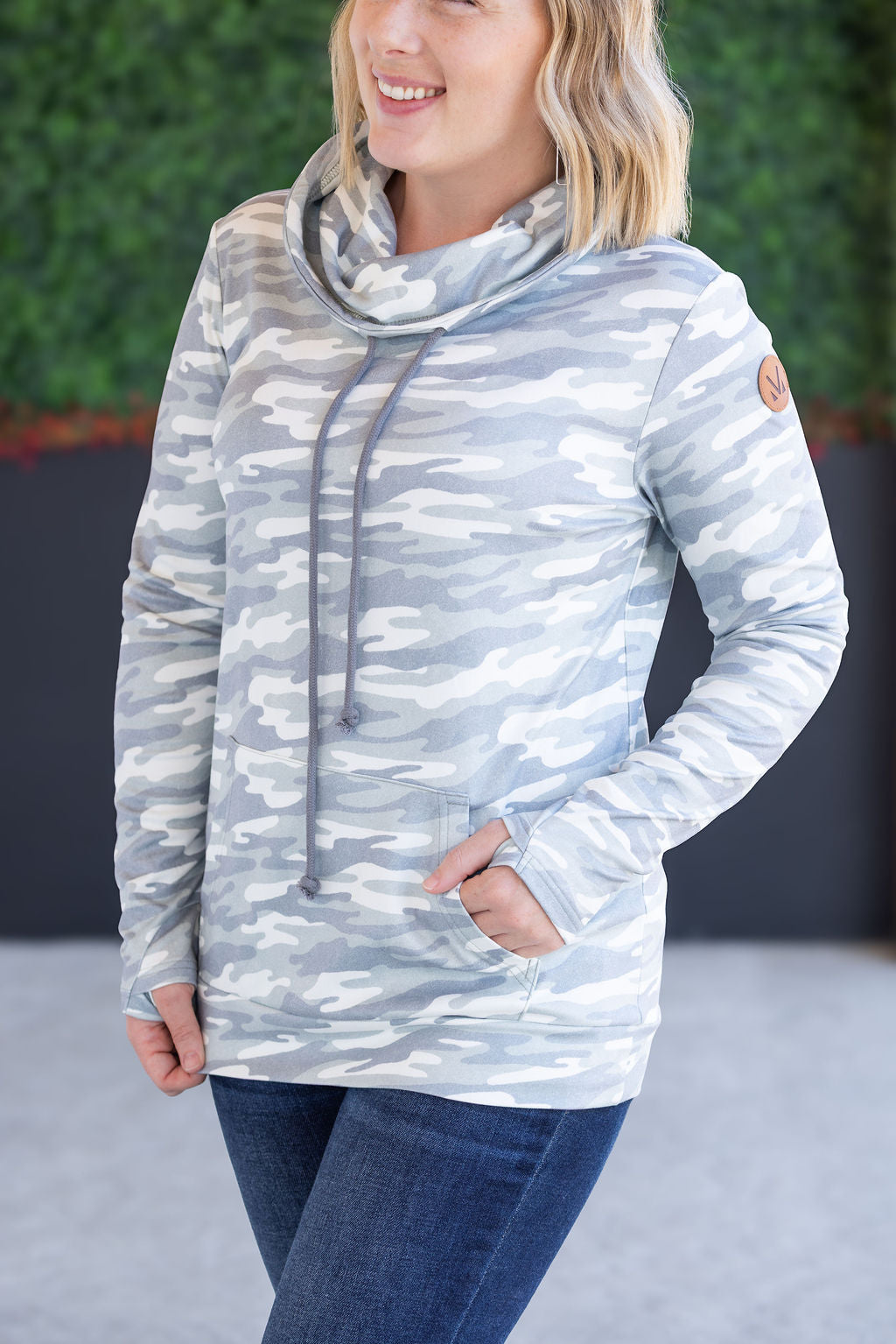 Michelle Mae Soft Funnel Neck - Camo