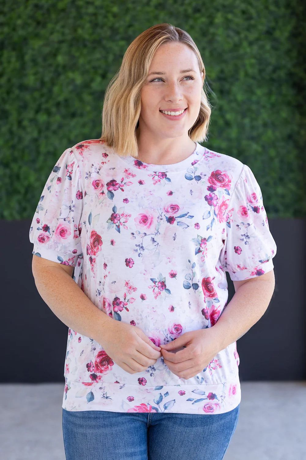 Michelle Mae Katie Cozy Top - Pink Bloom