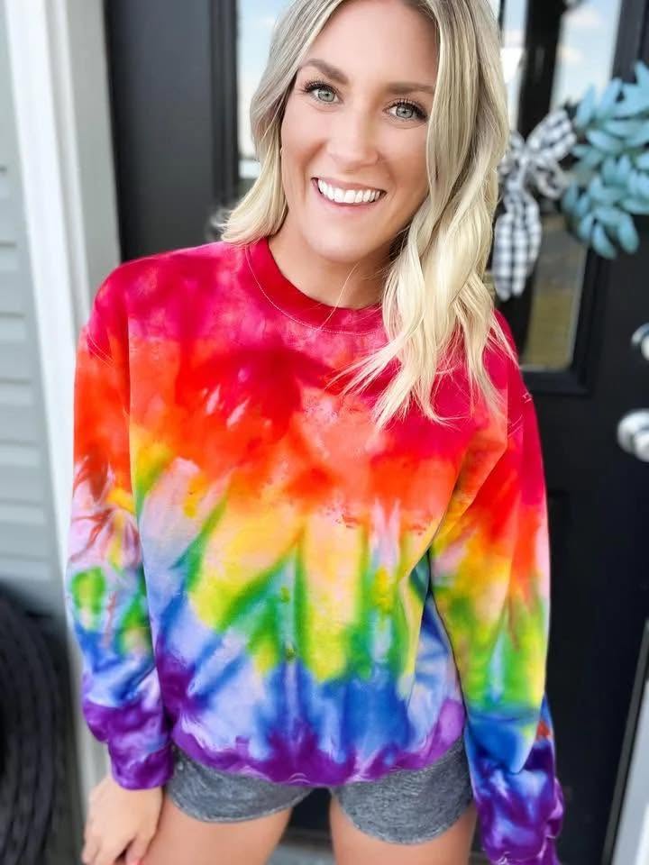 PREORDER: Rainbow Ombré Ice Dye (multiple shirt options)