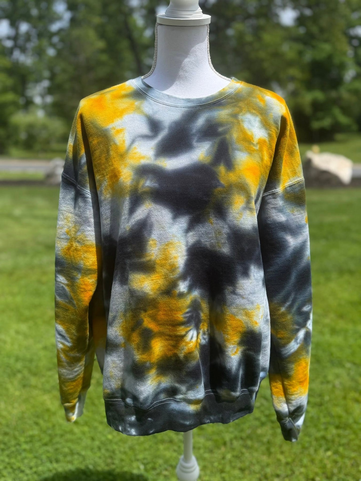 PREORDER: Black & Golden Yellow Ice Dye (multiple shirt options)