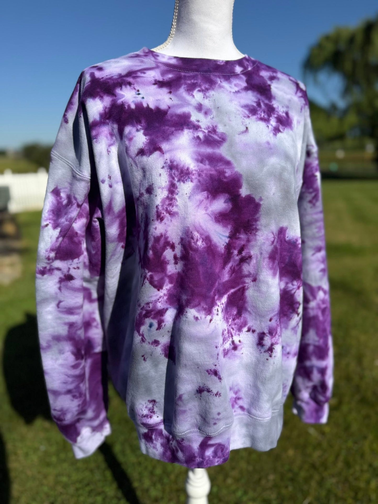 PREORDER: Grey and Purple Ice Dye (multiple shirt options)