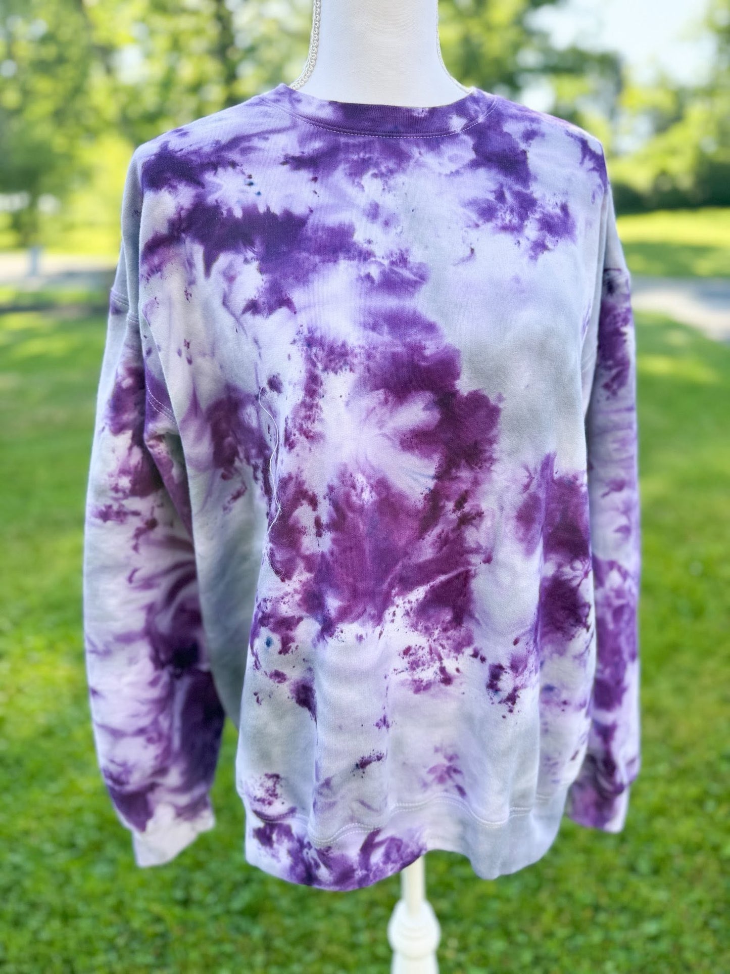 PREORDER: Grey and Purple Ice Dye (multiple shirt options)