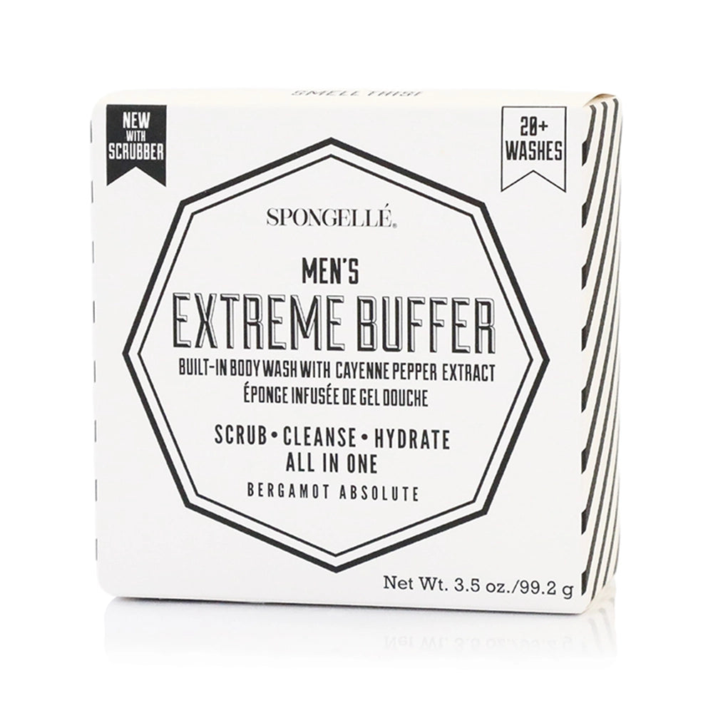 PREORDER Spongelle Men’s Extreme Buffer w/ Black Scrubber (Bergamot)