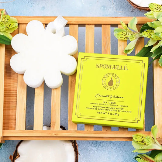 PREORDER Coconut Verbena Boxed Flower | Soap Sponge | White Lotus