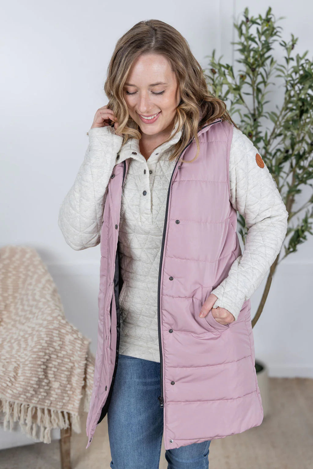 Michelle Mae Harlow Long Vests in Multiple Colors