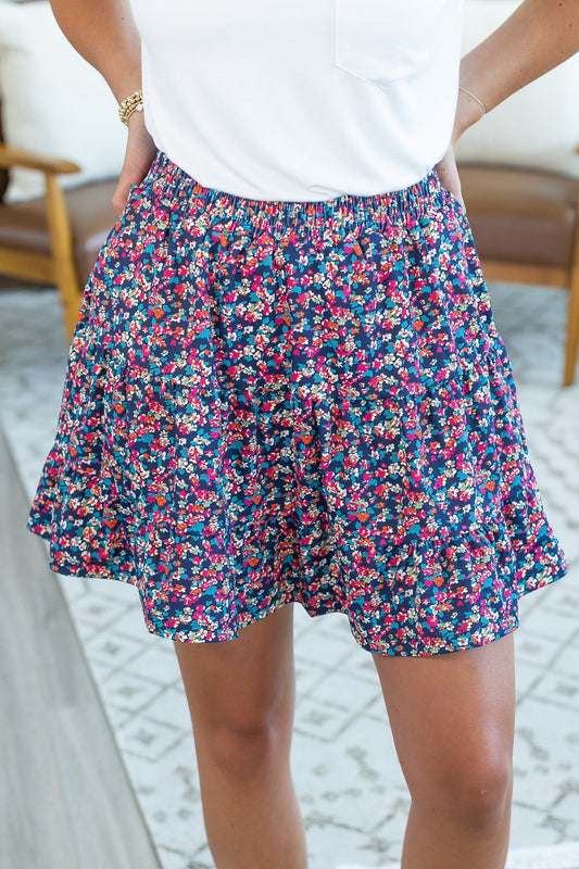 IN STOCK Shelby Skort - Navy Micro Floral