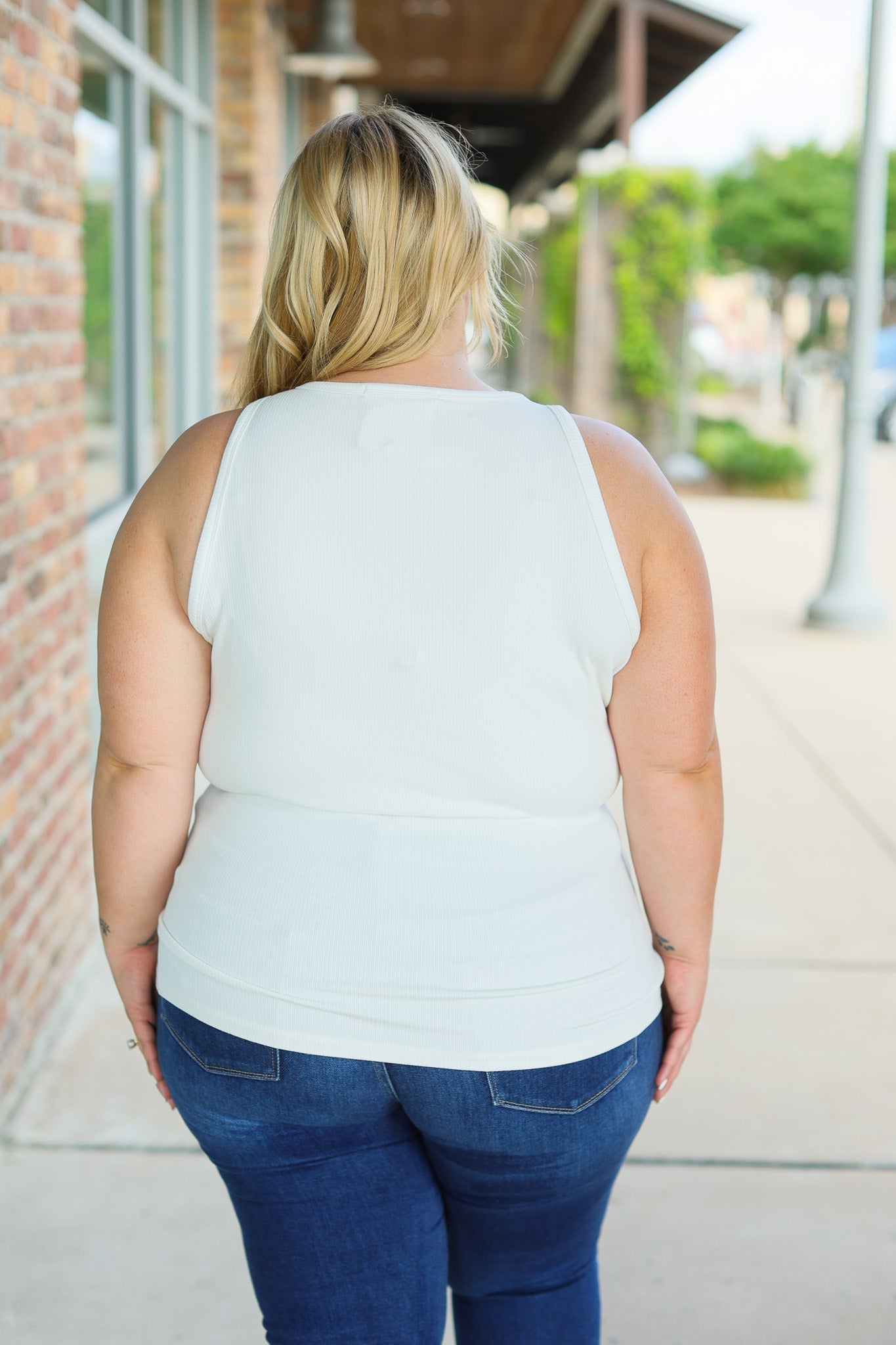 IN STOCK Tara Ribbed Tank - White