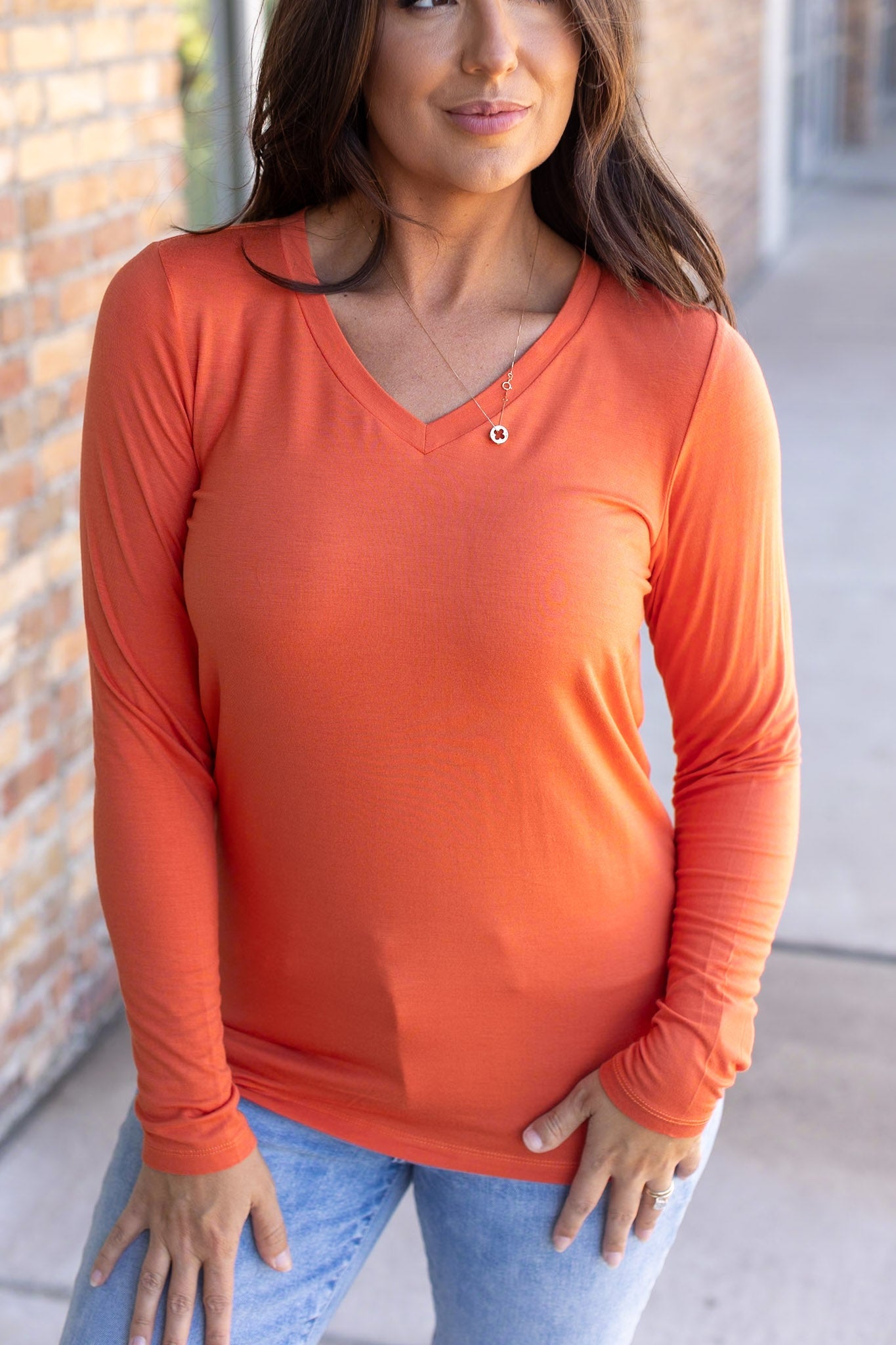 IN STOCK Larissa Long Sleeve - Pumpkin