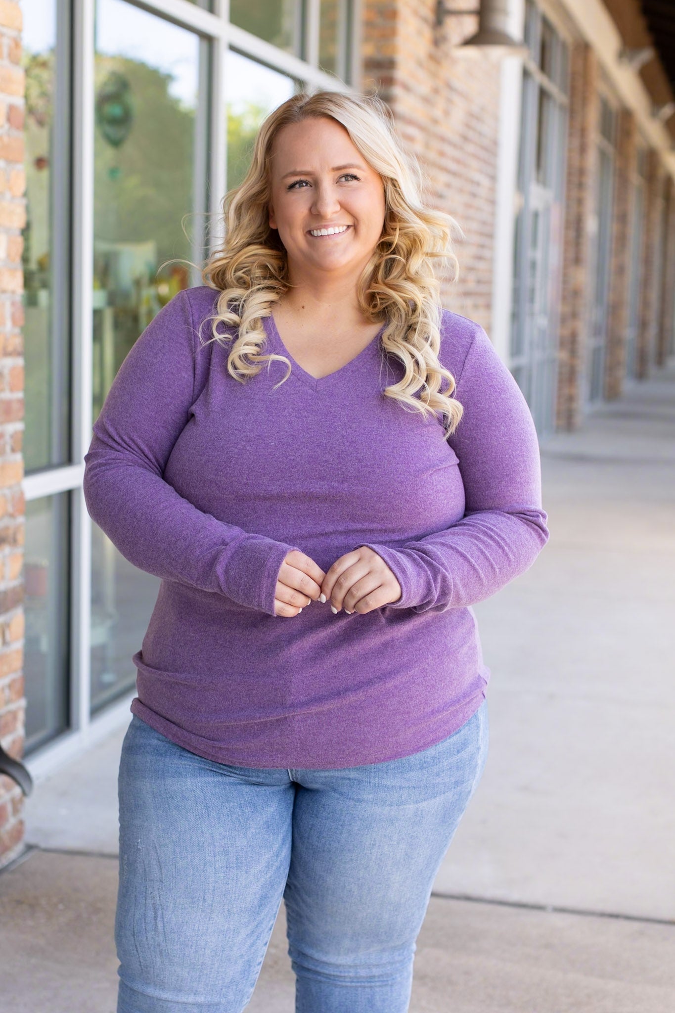 IN STOCK Leah Long Sleeve Top - Purple