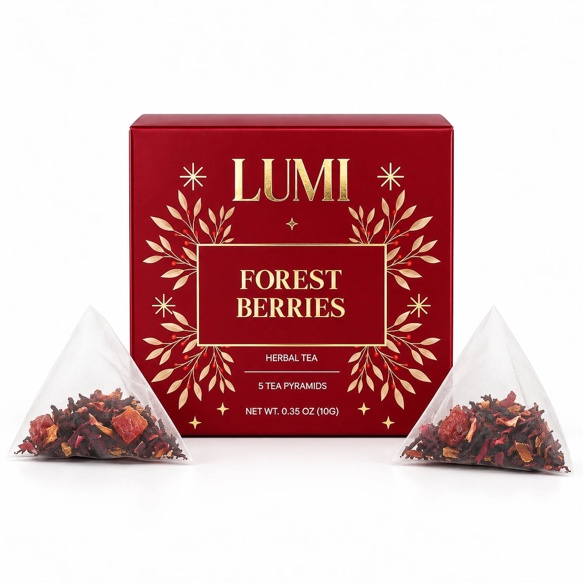 PREORDER Lumi Holiday Forest Berries Herbal Tea - 5 Premium Tea Bags