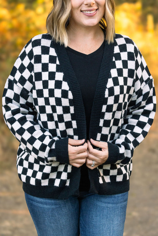 IN STOCK Black Checker Cardigan