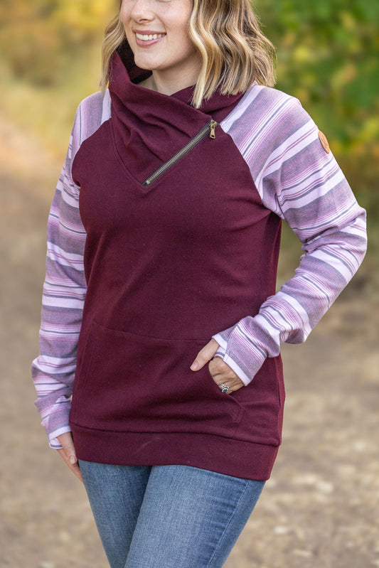 IN STOCK Classic Zoey ZipCowl Sweatshirt - Berry Serape