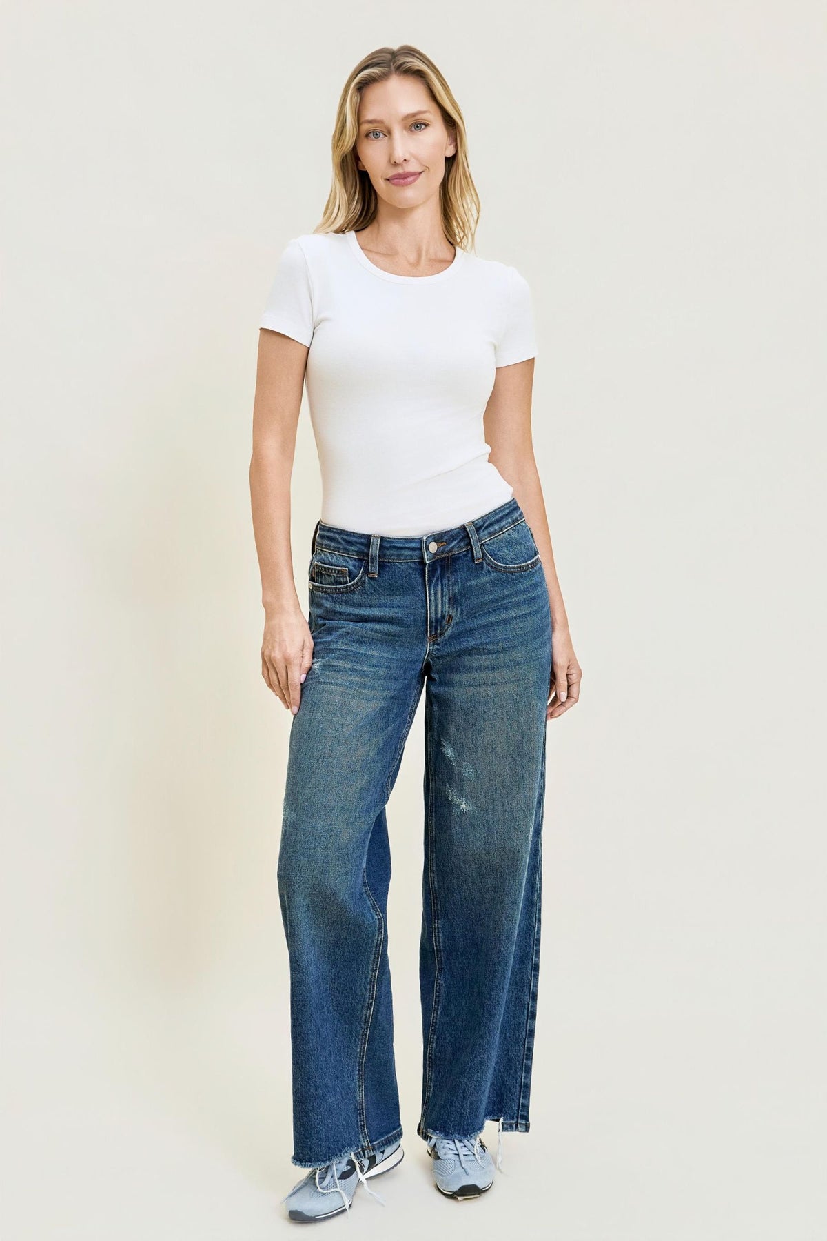 Kaiya Low Rise Wilhelmina Rigid Magic Baggy Jean with Bandana Loop