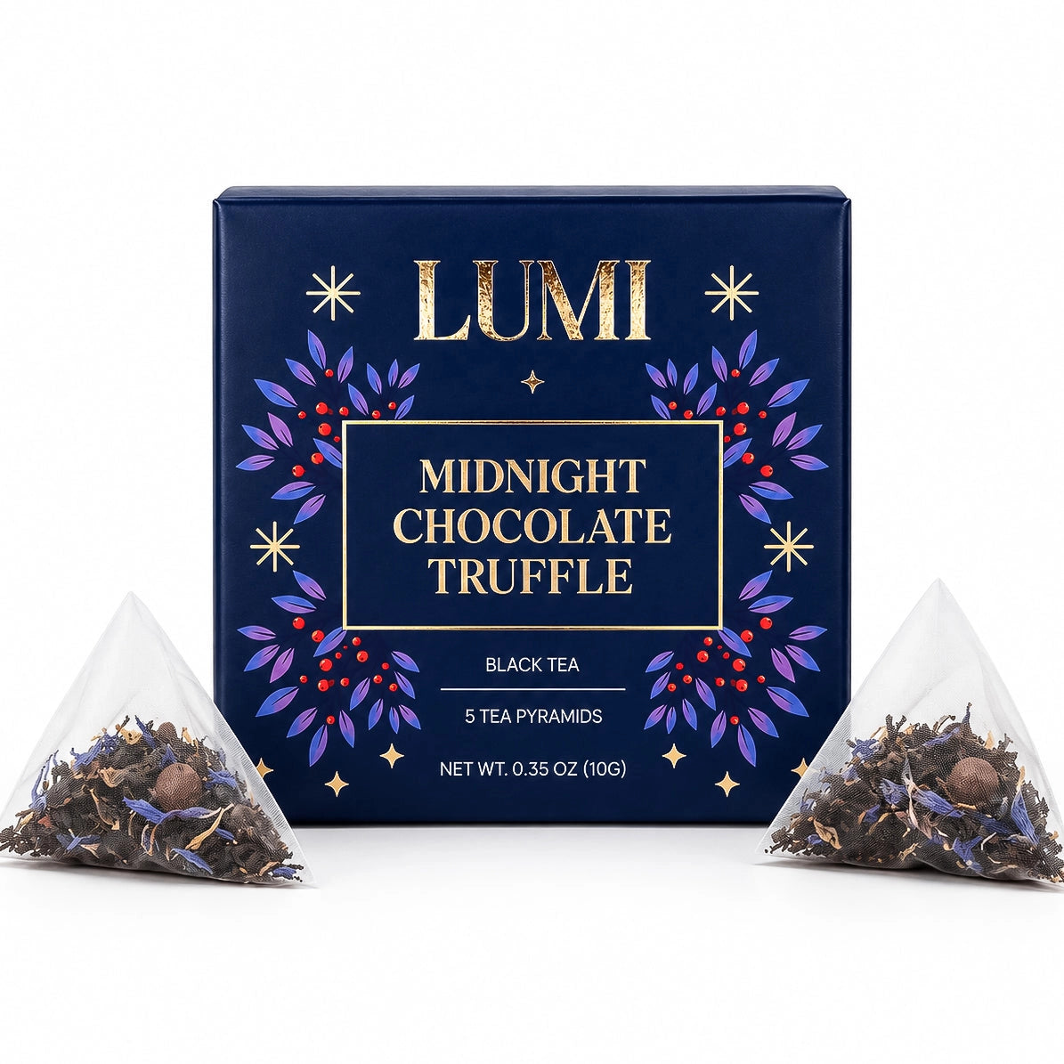 PREORDER Lumi Holiday Midnight Chocolate Truffle - 5 Premium Tea Bags