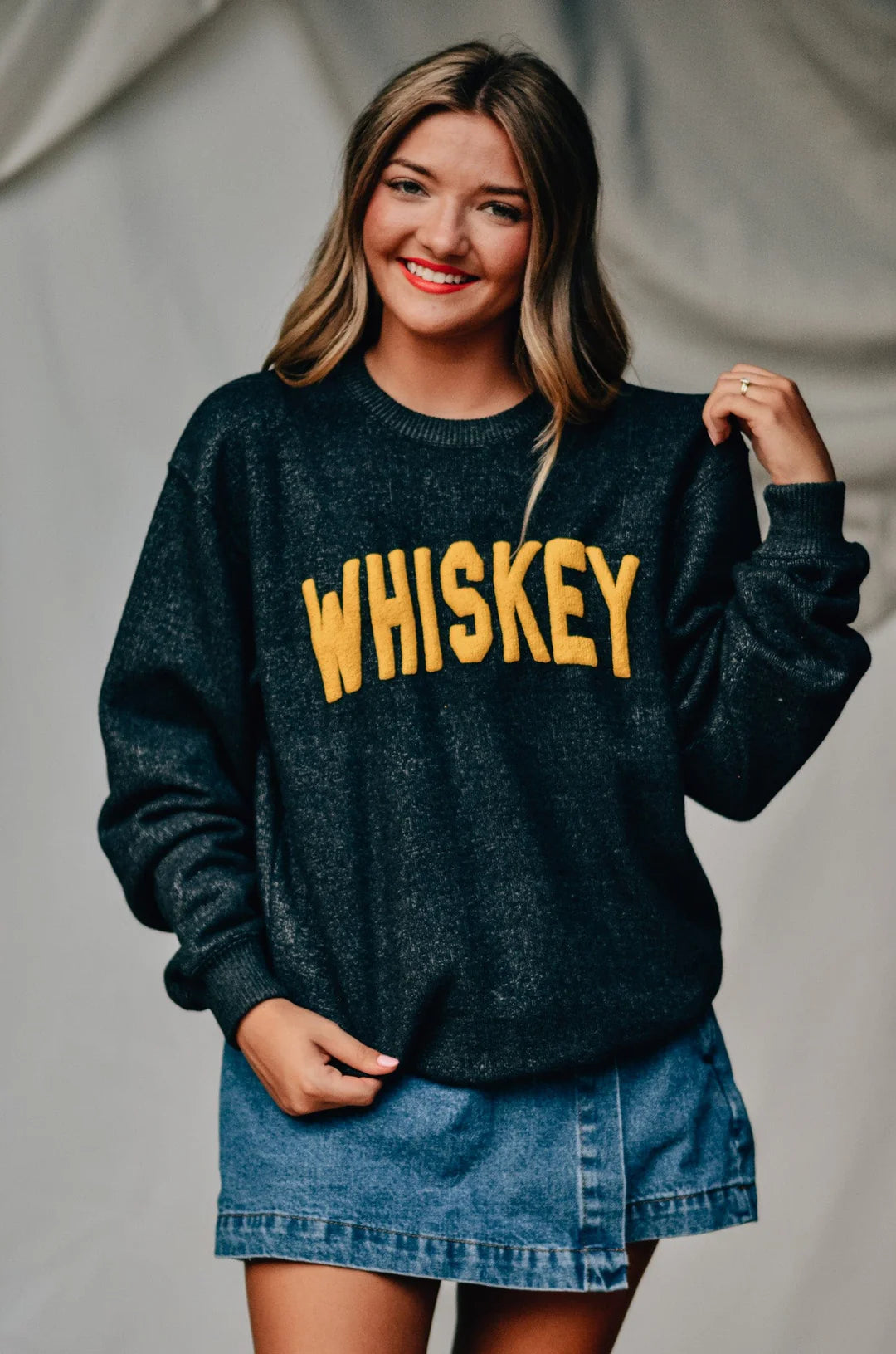 PREORDER: Whiskey Puff Knit Sweater