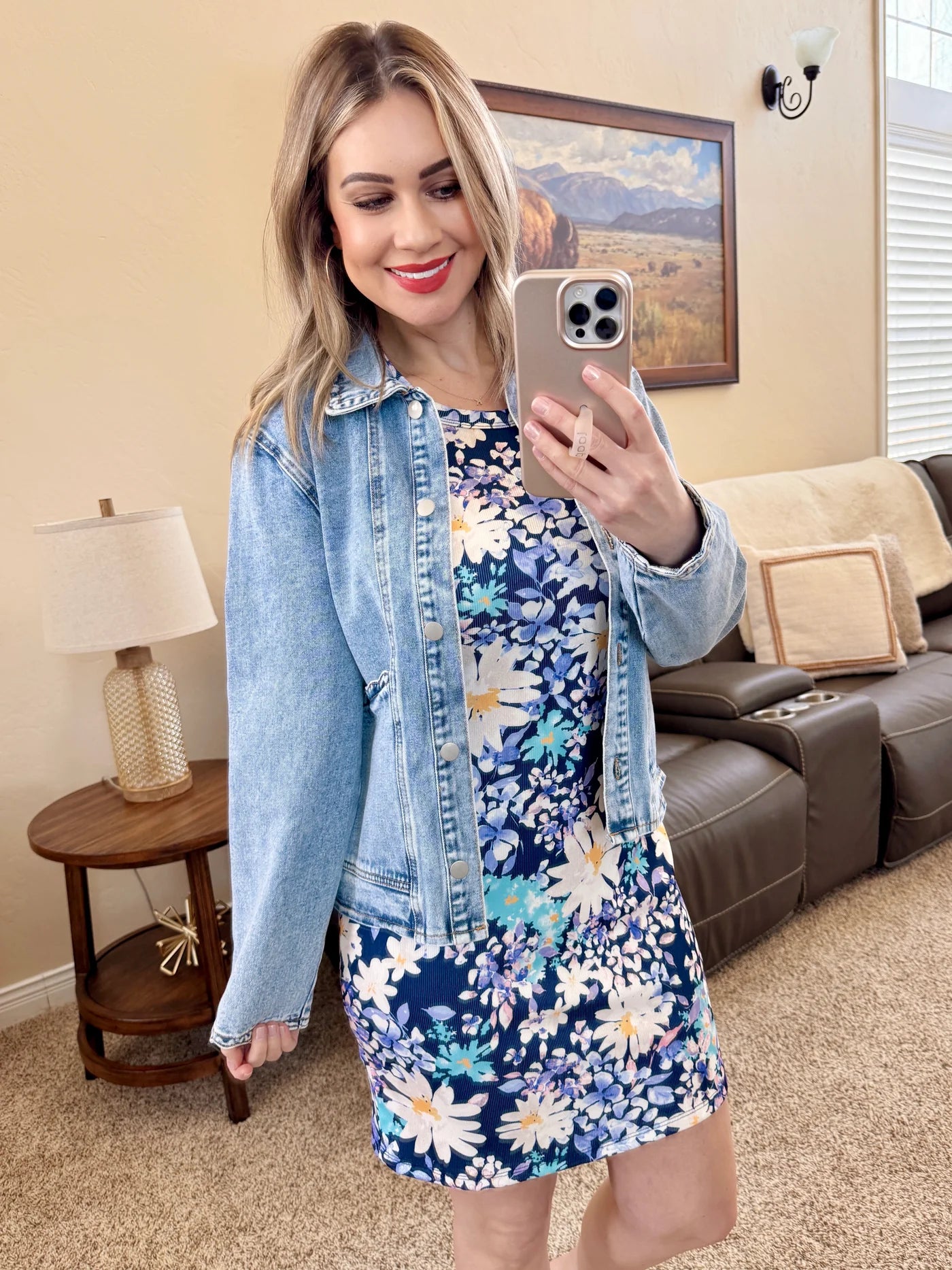 Michelle Mae  Mariah Ribbed Dress - Daisy Blues