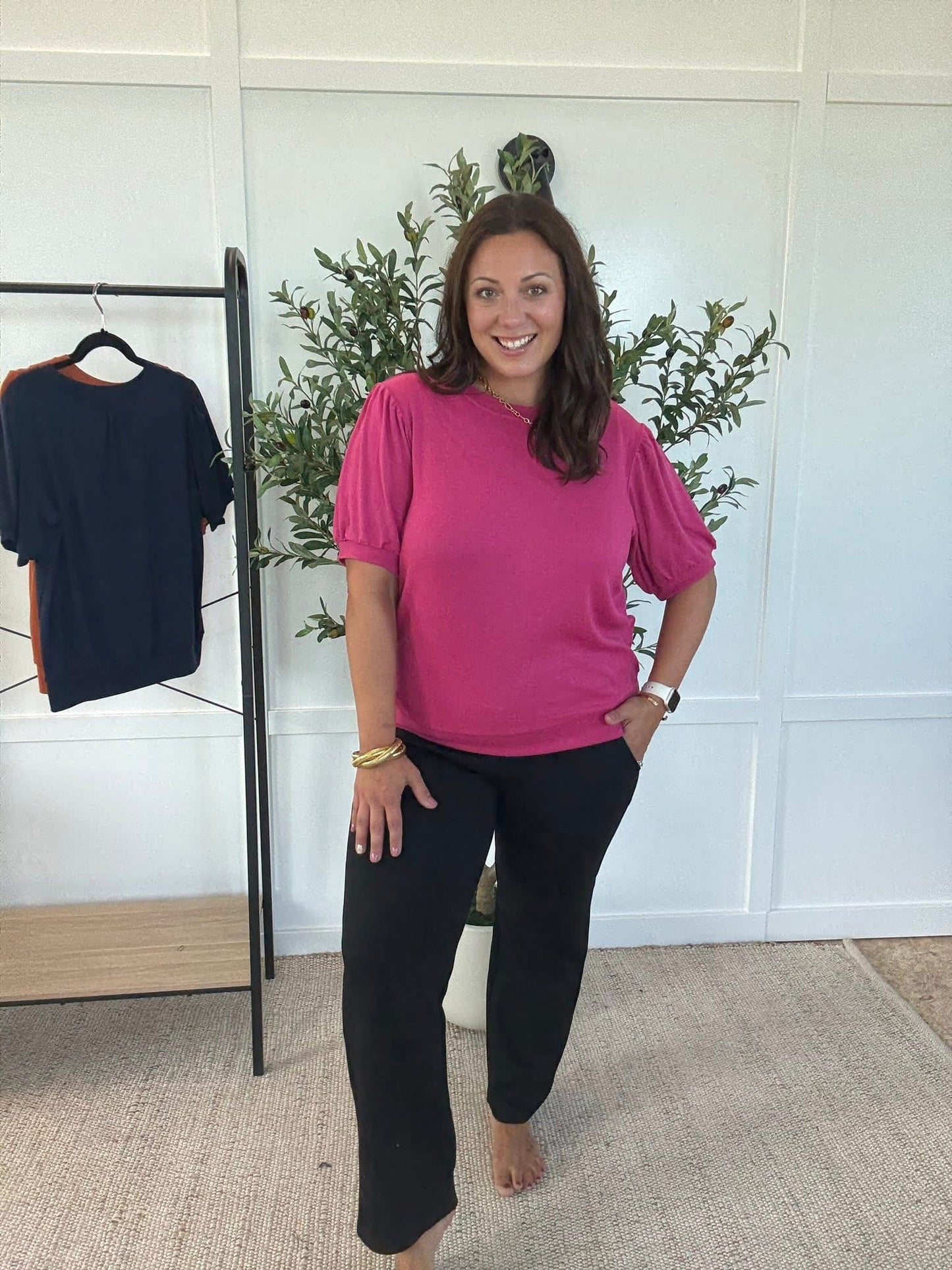 Michelle Mae Scuba Ankle Bottoms- Black