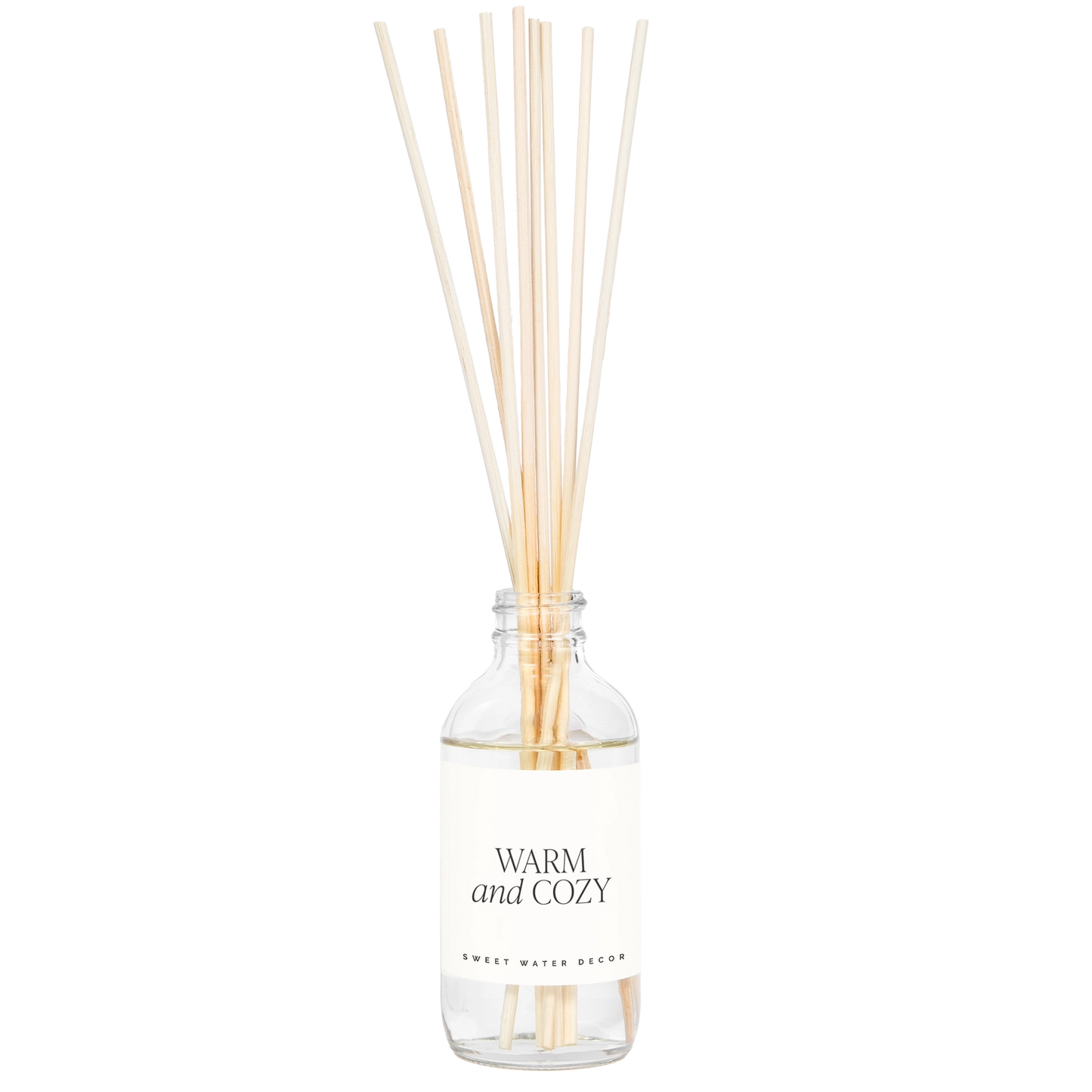 Sweetwater Decor | Warm and Cozy Reed Diffuser with Clear Glass Bottle