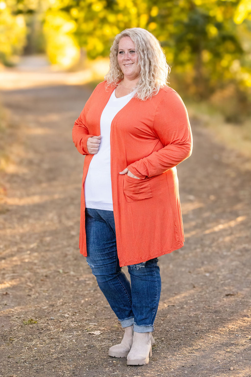 IN STOCK Classic Cardigan - Pumpkin