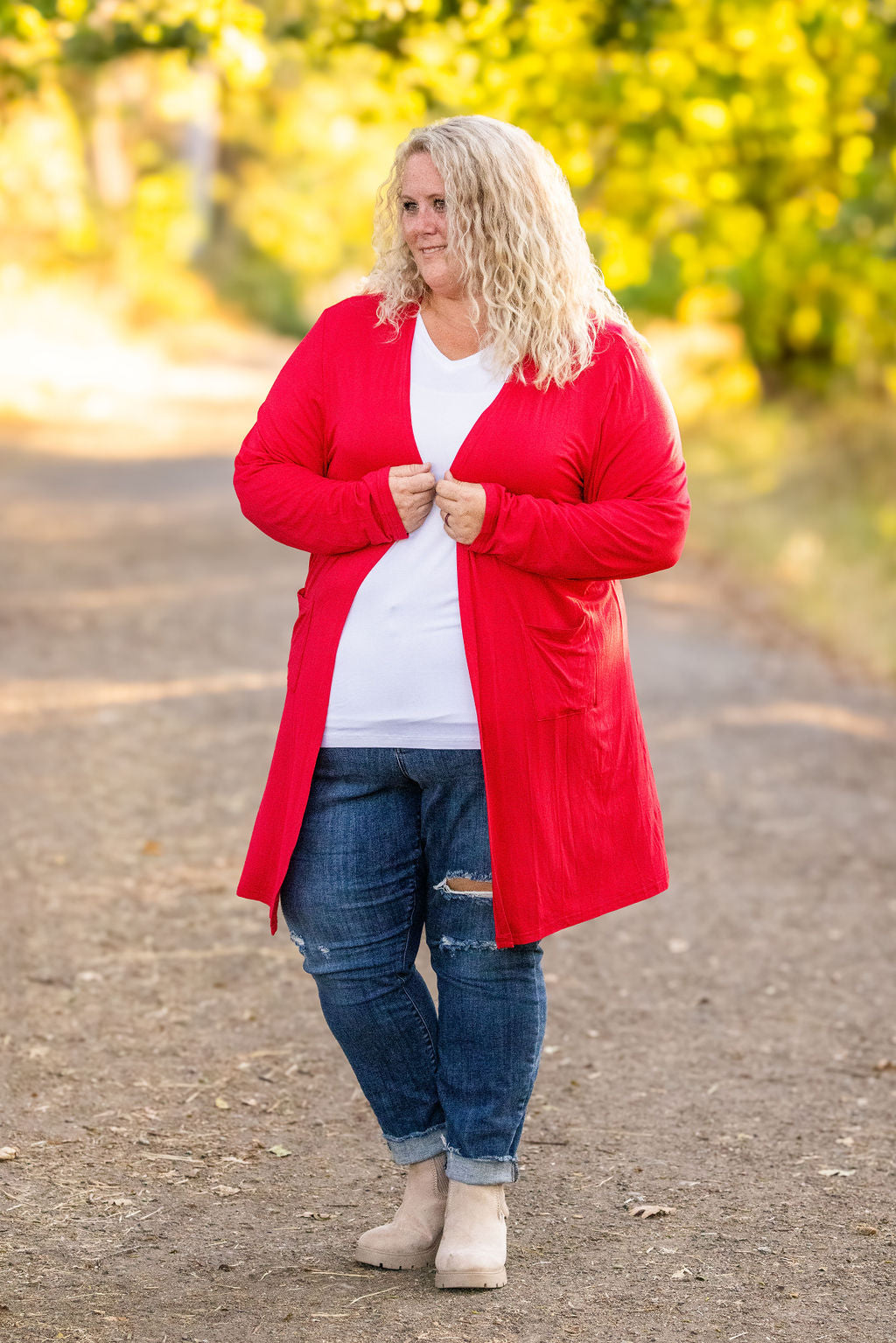 IN STOCK Classic Cardigan - Red