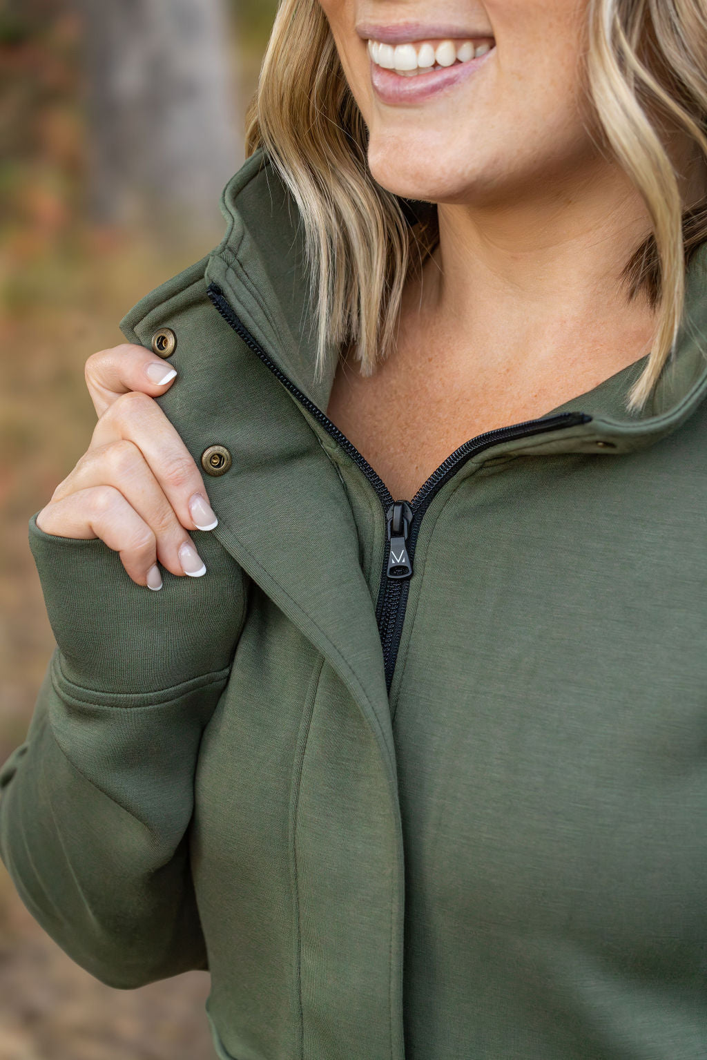 Michelle Mae Mia Scuba Halfzip - Olive