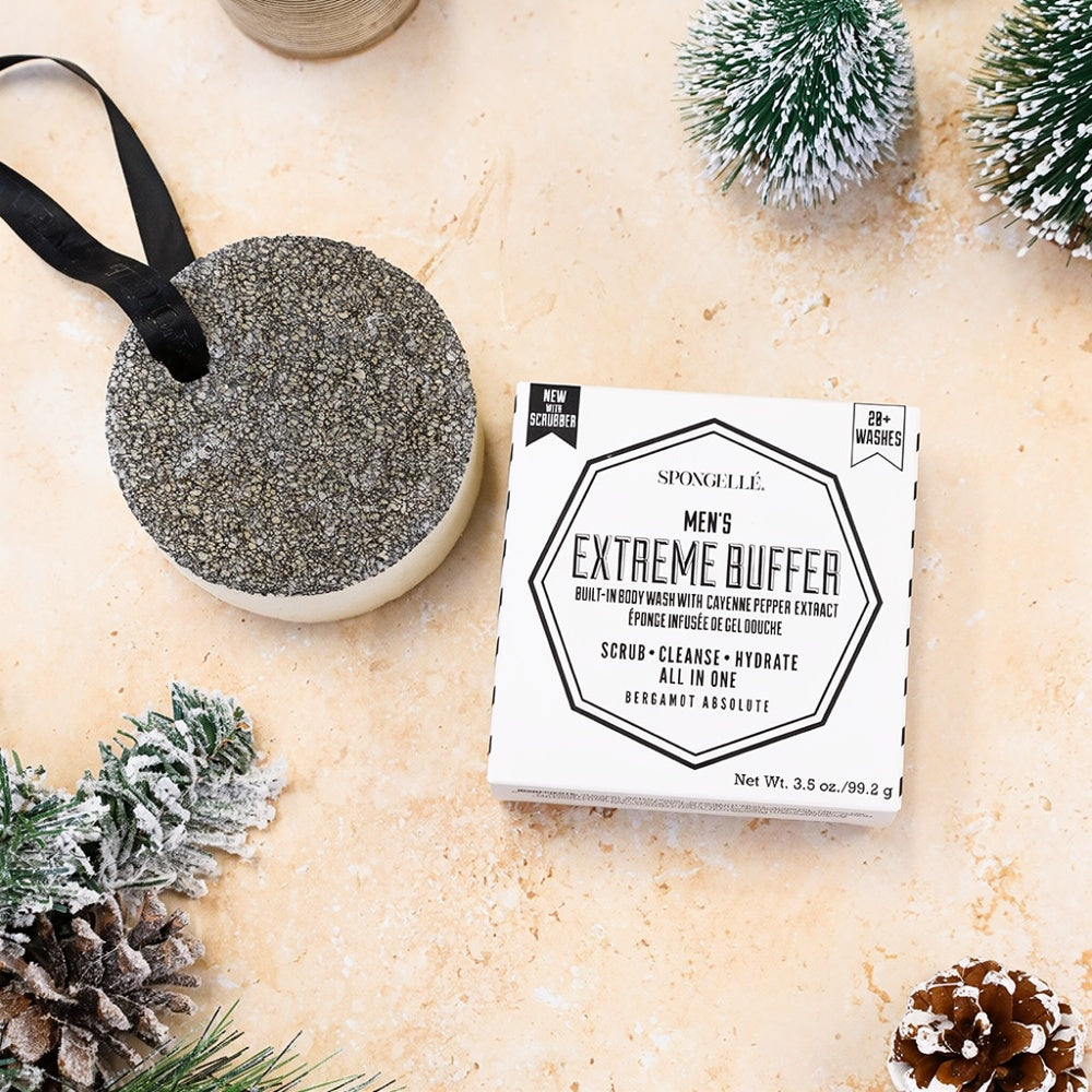 PREORDER Spongelle Men’s Extreme Buffer w/ Black Scrubber (Bergamot)