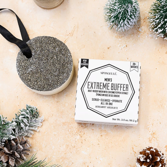 PREORDER Spongelle Men’s Extreme Buffer w/ Black Scrubber (Bergamot)