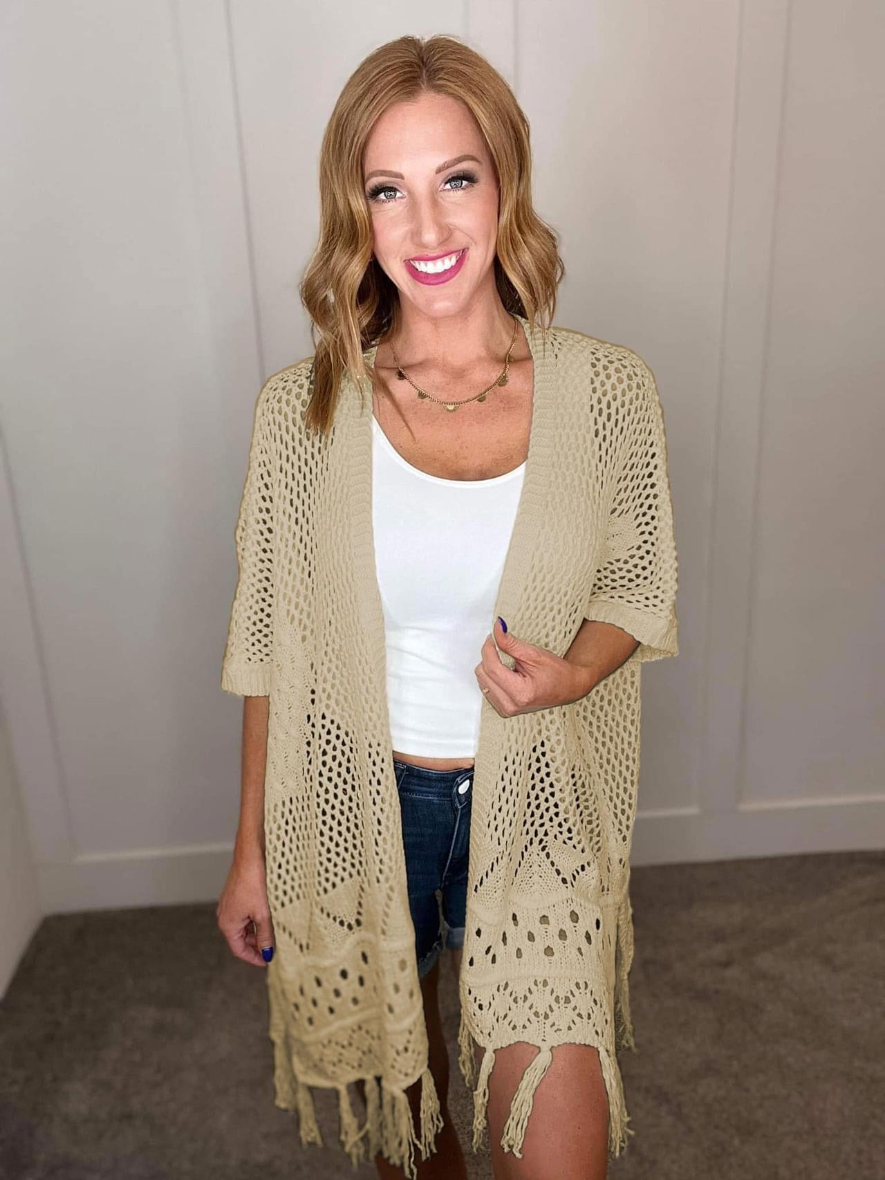 Amanda Crochet Cardigan in Multiple Colors