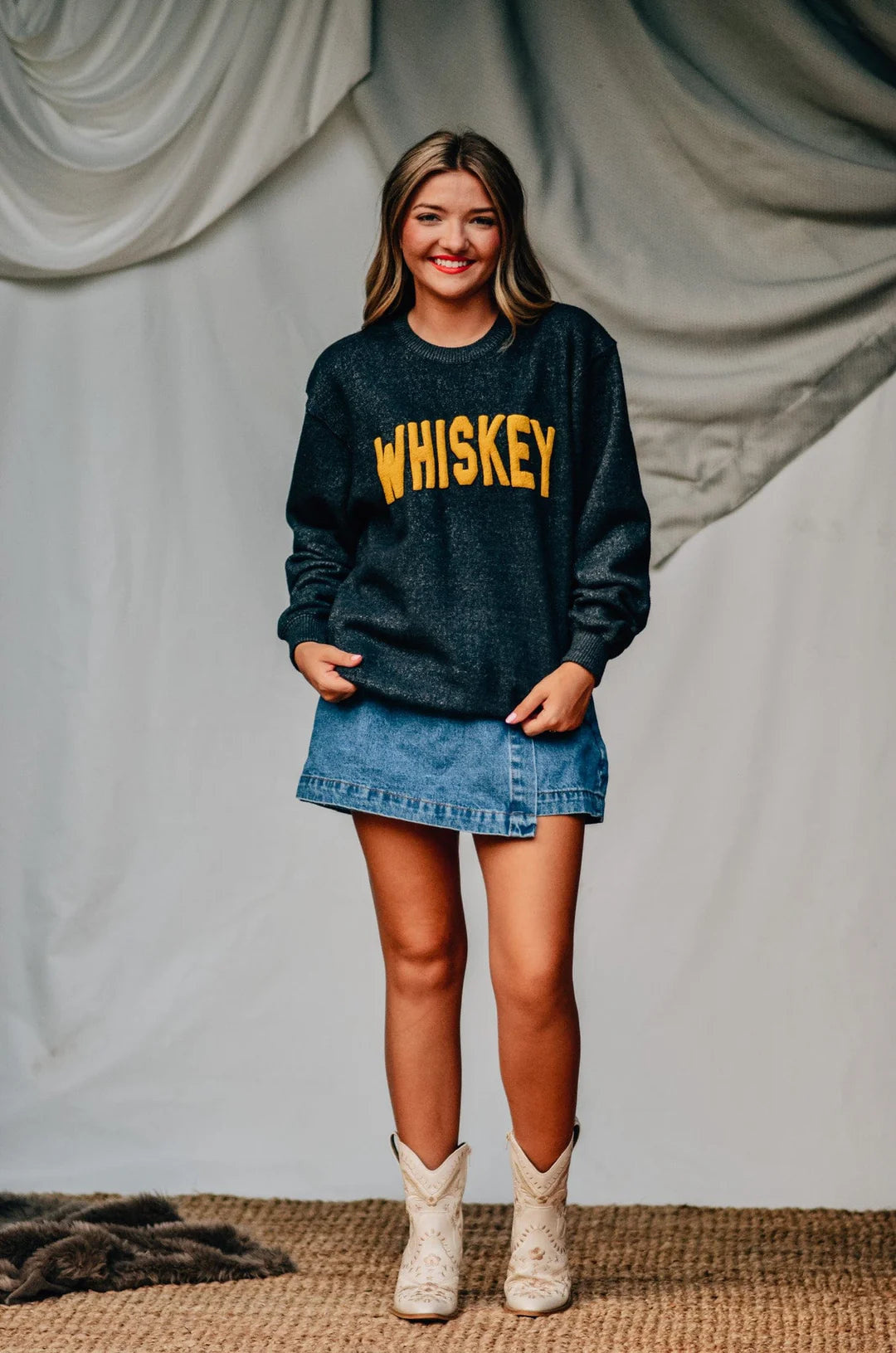 PREORDER: Whiskey Puff Knit Sweater