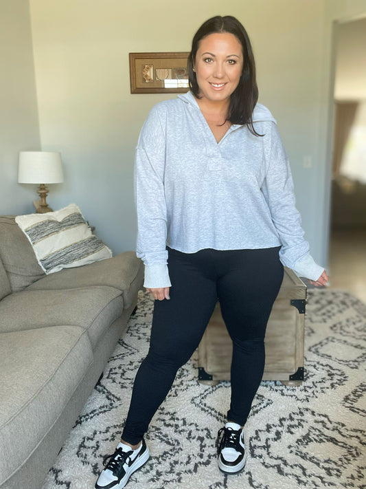 JuliaRose Luxe Full Length Leggings (No Pockets) in Black