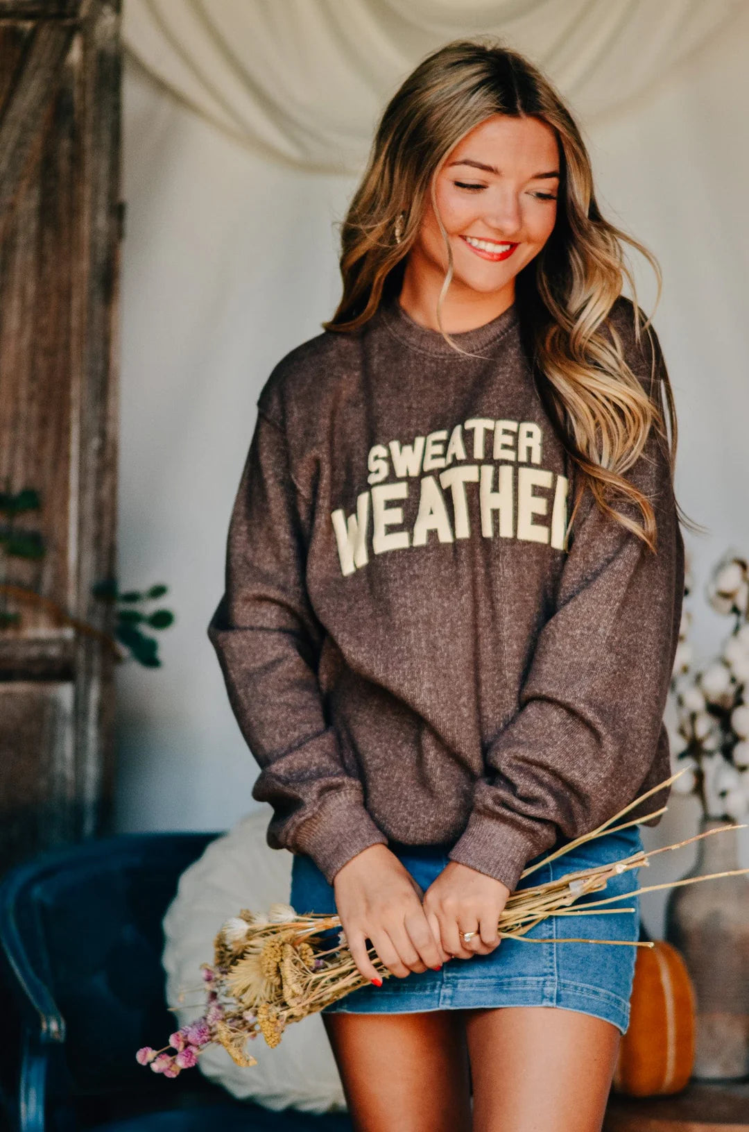 PREORDER: Sweater Weather Puff Knit Sweater