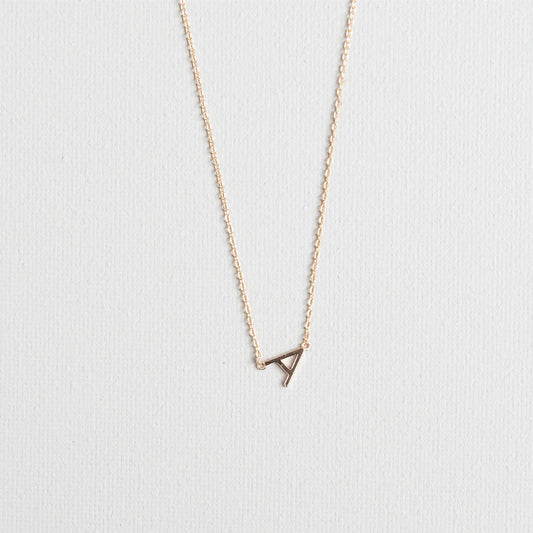 Initial Necklace In Gold