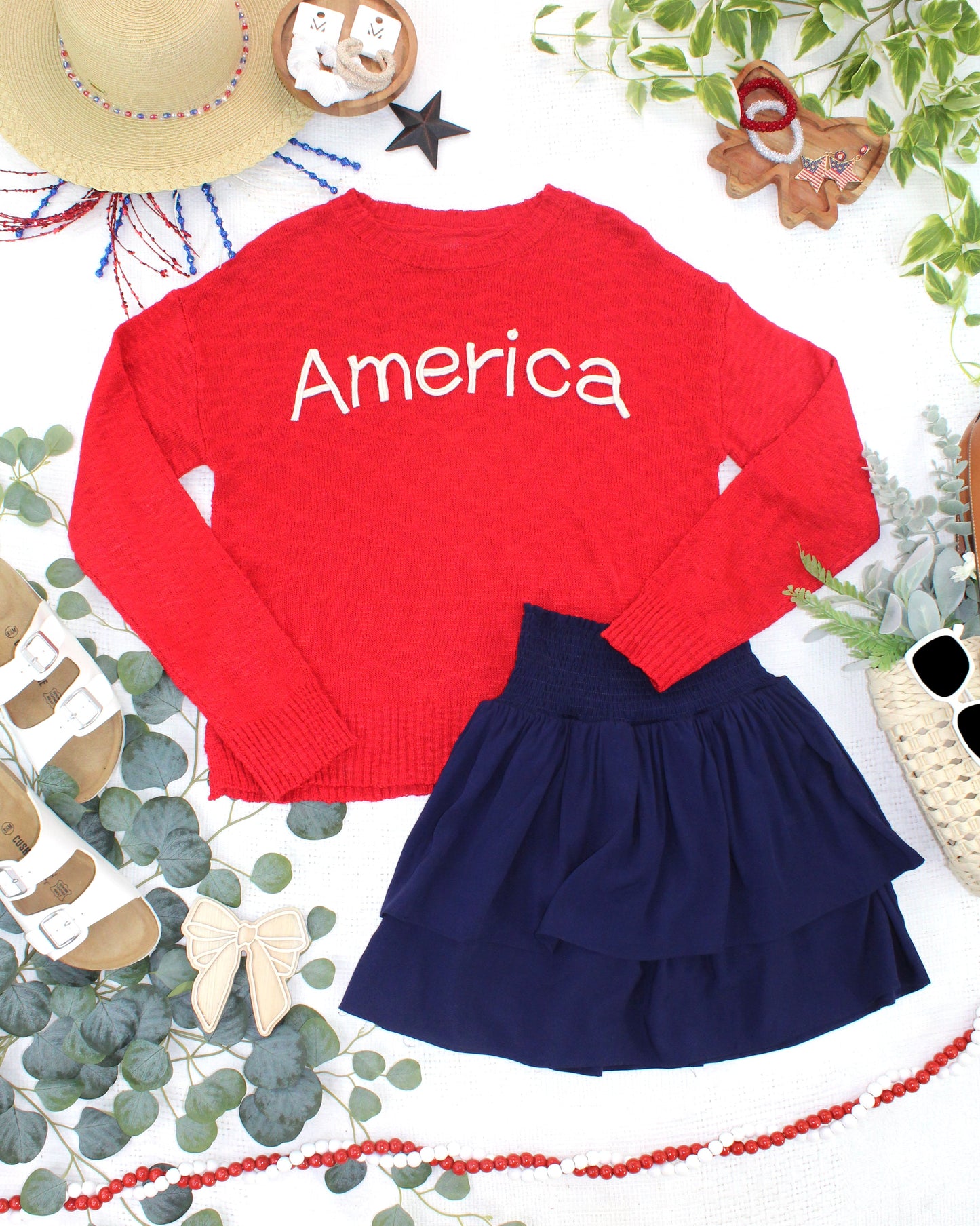 Michelle Mae Roxie Ruffle Skort - Navy