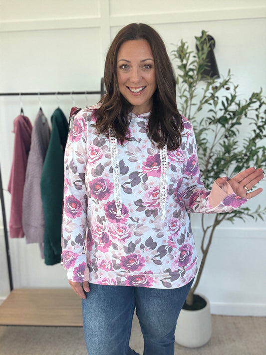 Michelle Mae Hailey Pullover Hoodie - Autumn Blossom