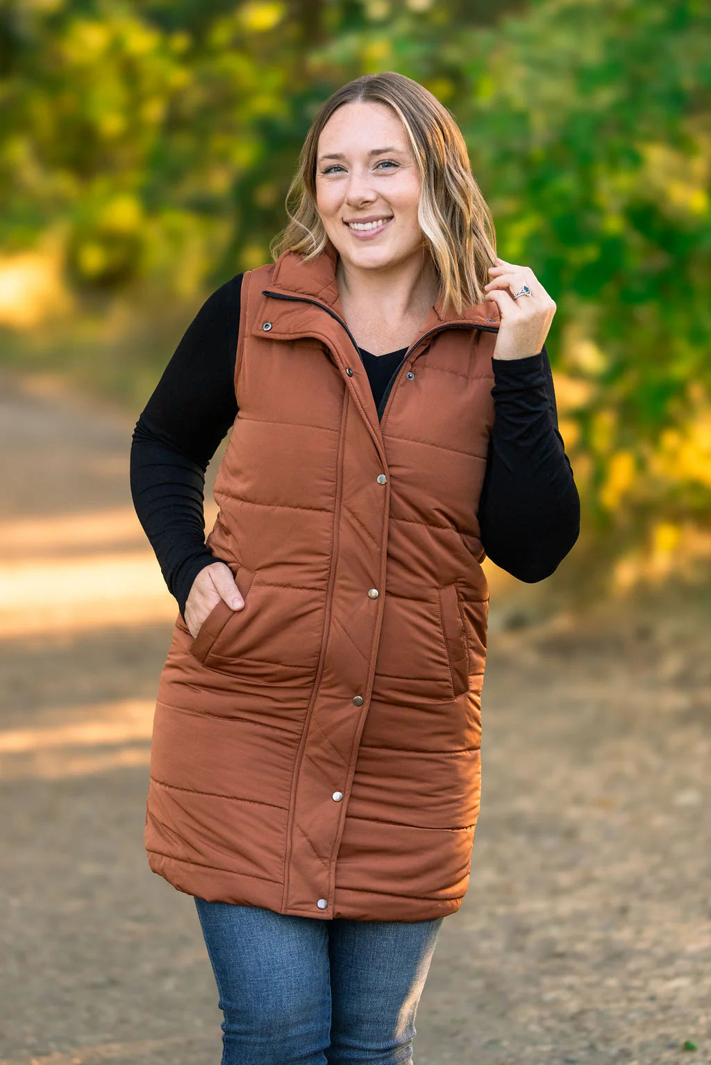 Michelle Mae Harlow Long Vests in Multiple Colors