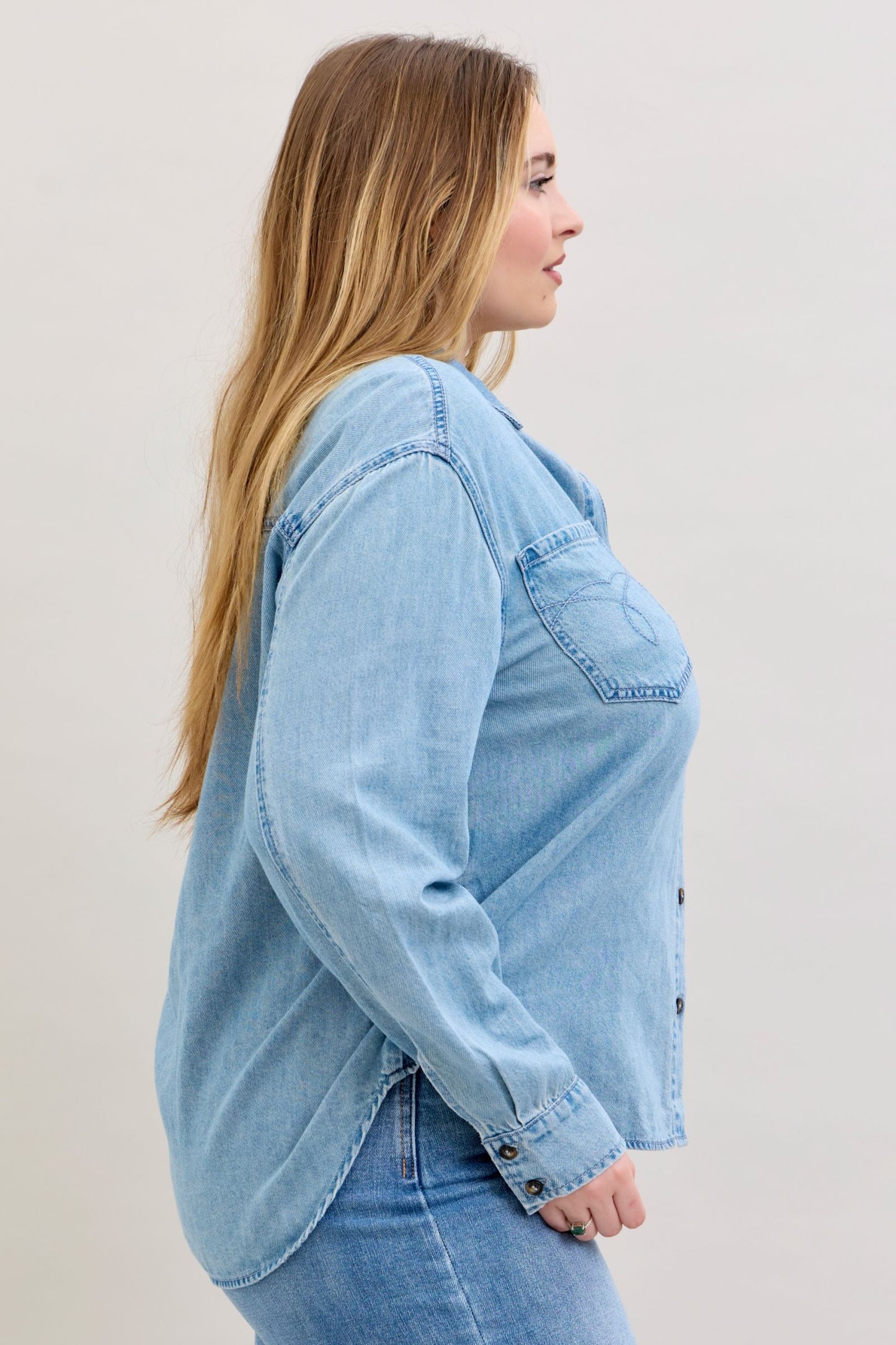 Judy Blue Essential Denim Button Down Shirt