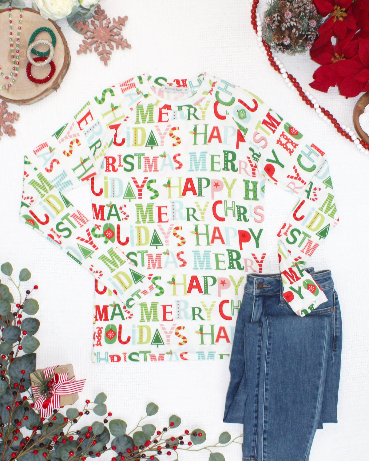 Michelle Mae Blair Long Sleeve Top - Merry Christmas