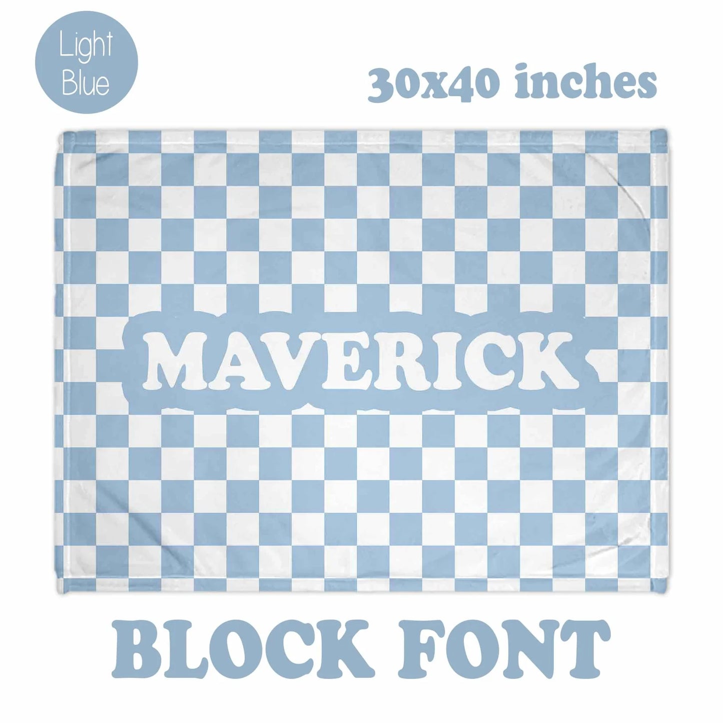 Preorder: Personalized Checkered Name Blanket