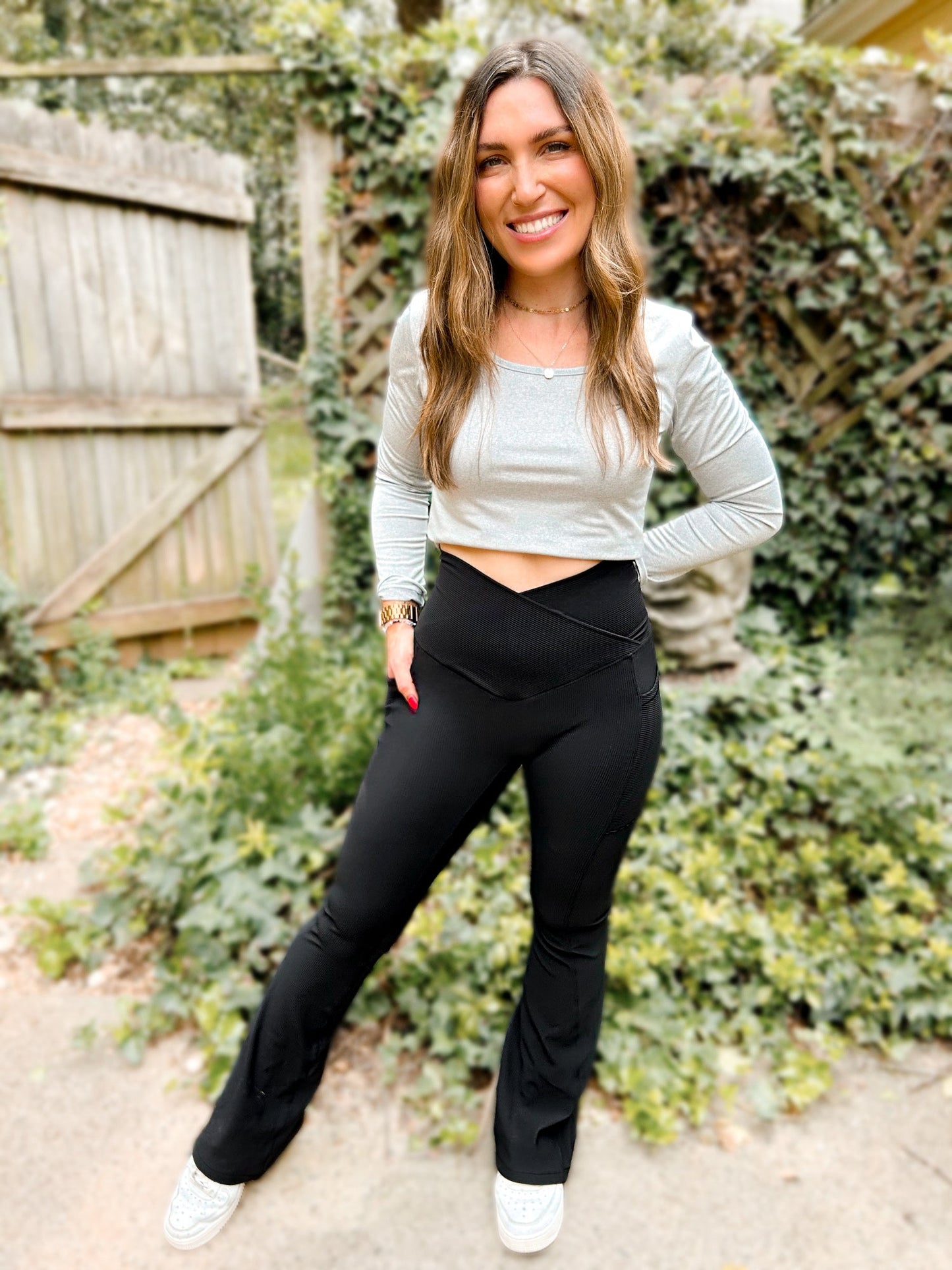 Molly Max Sculpt Ribbed Flare Leggings - 2 Colors