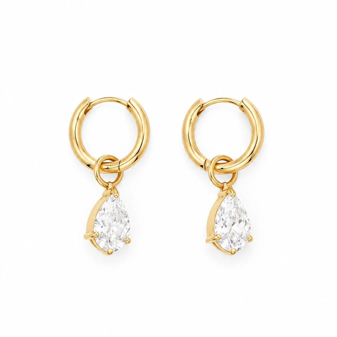 PREORDER Sis Kiss Pear Cut Bezel Earrings