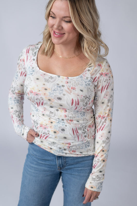 Michelle Mae Alyssa Long Sleeve Top - Wildflower Gardens