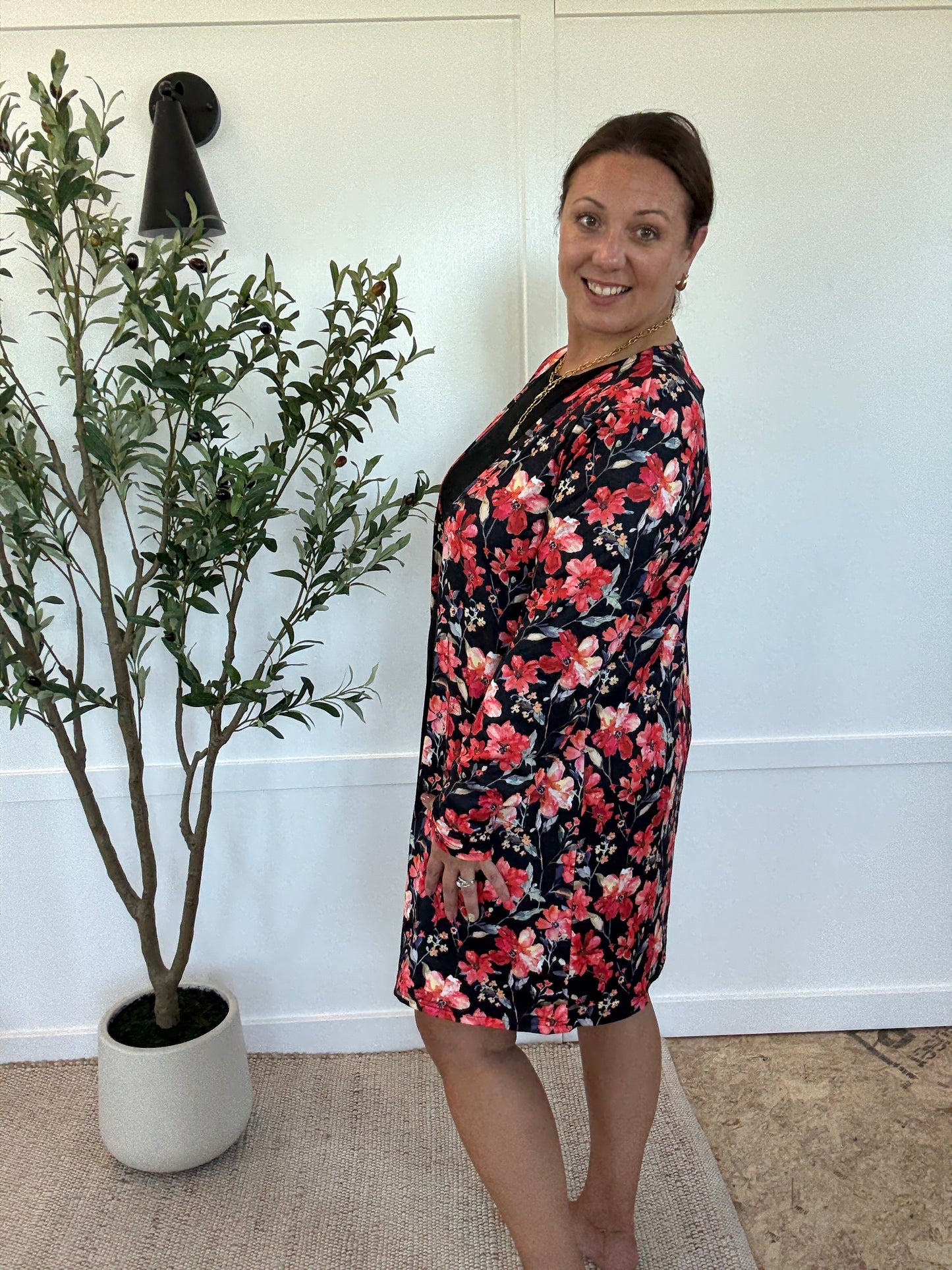 Michelle Mae Classic Cardigan - Sunset Floral