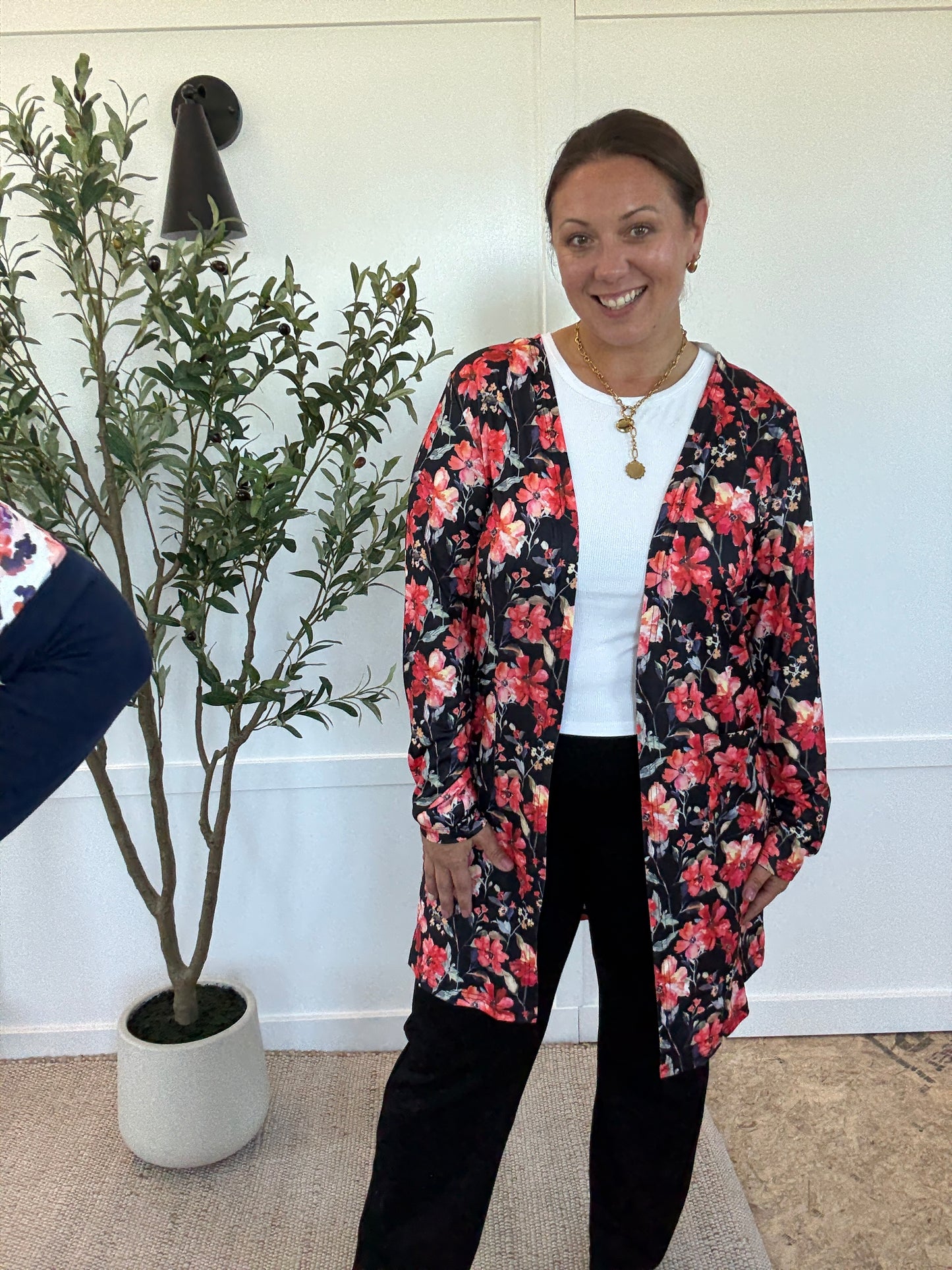 Michelle Mae Classic Cardigan - Sunset Floral