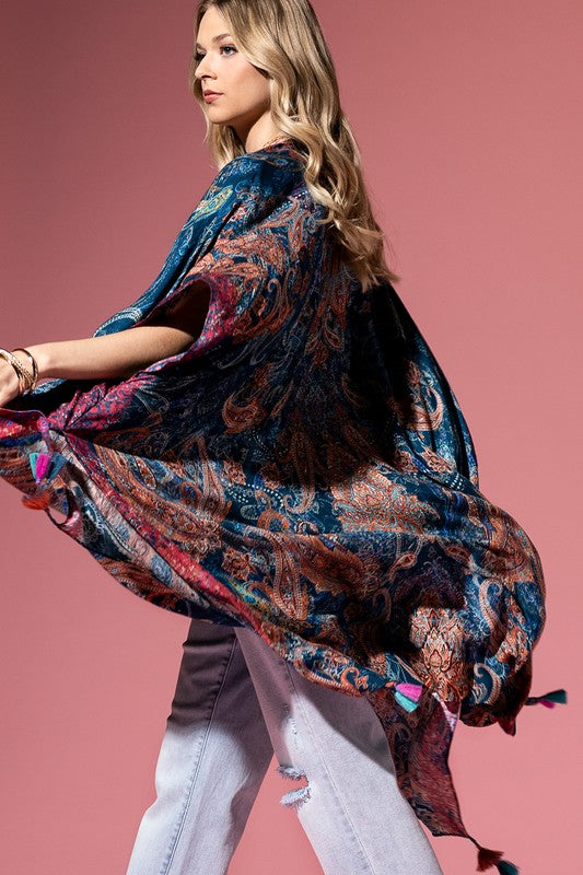 Sopia Paisley Open Front Kimono