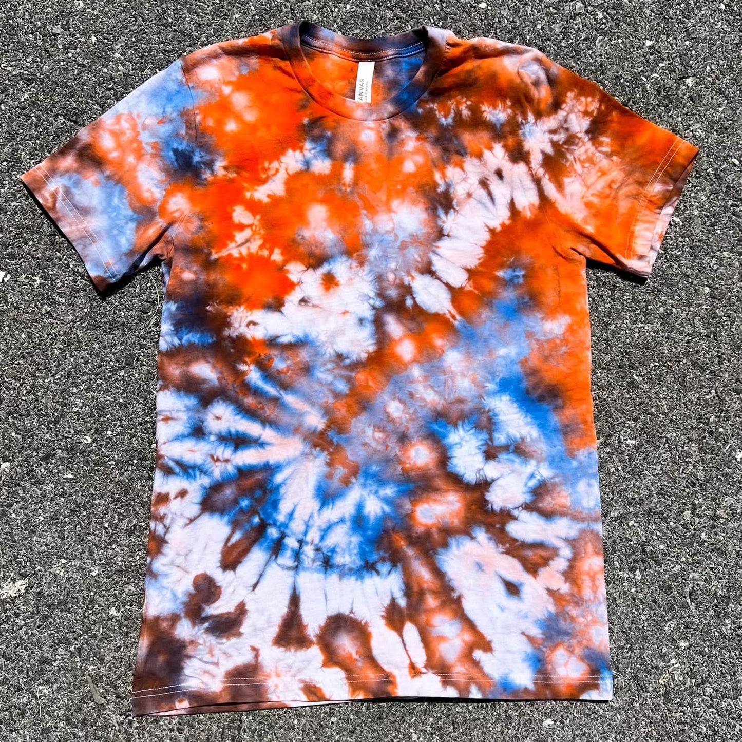 PREORDER:  Orange and Blue Ice Dye (multiple shirt options)
