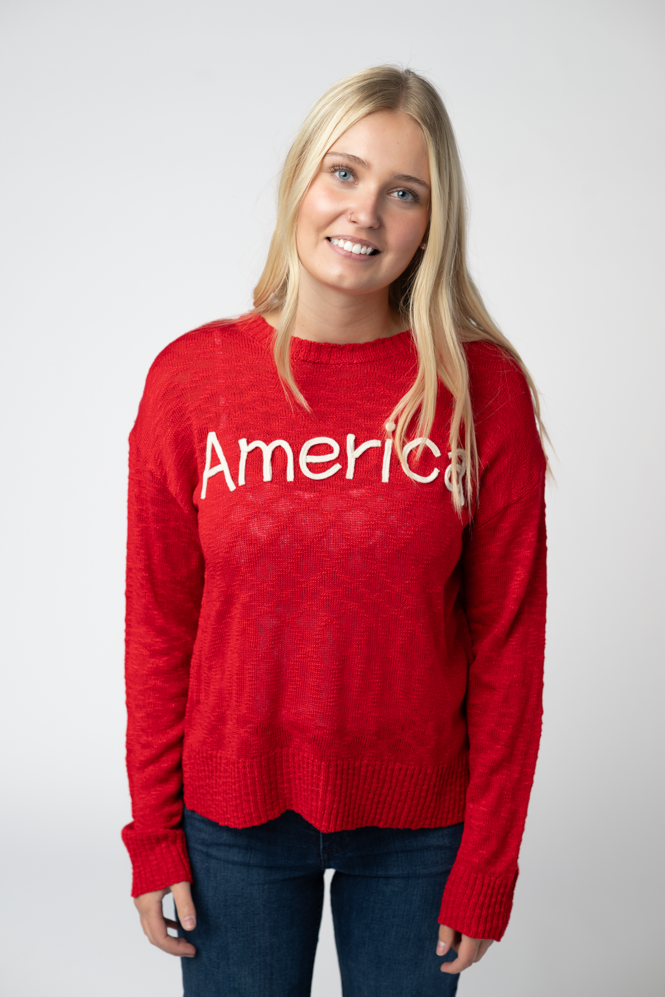 Michelle Mae America Red Top
