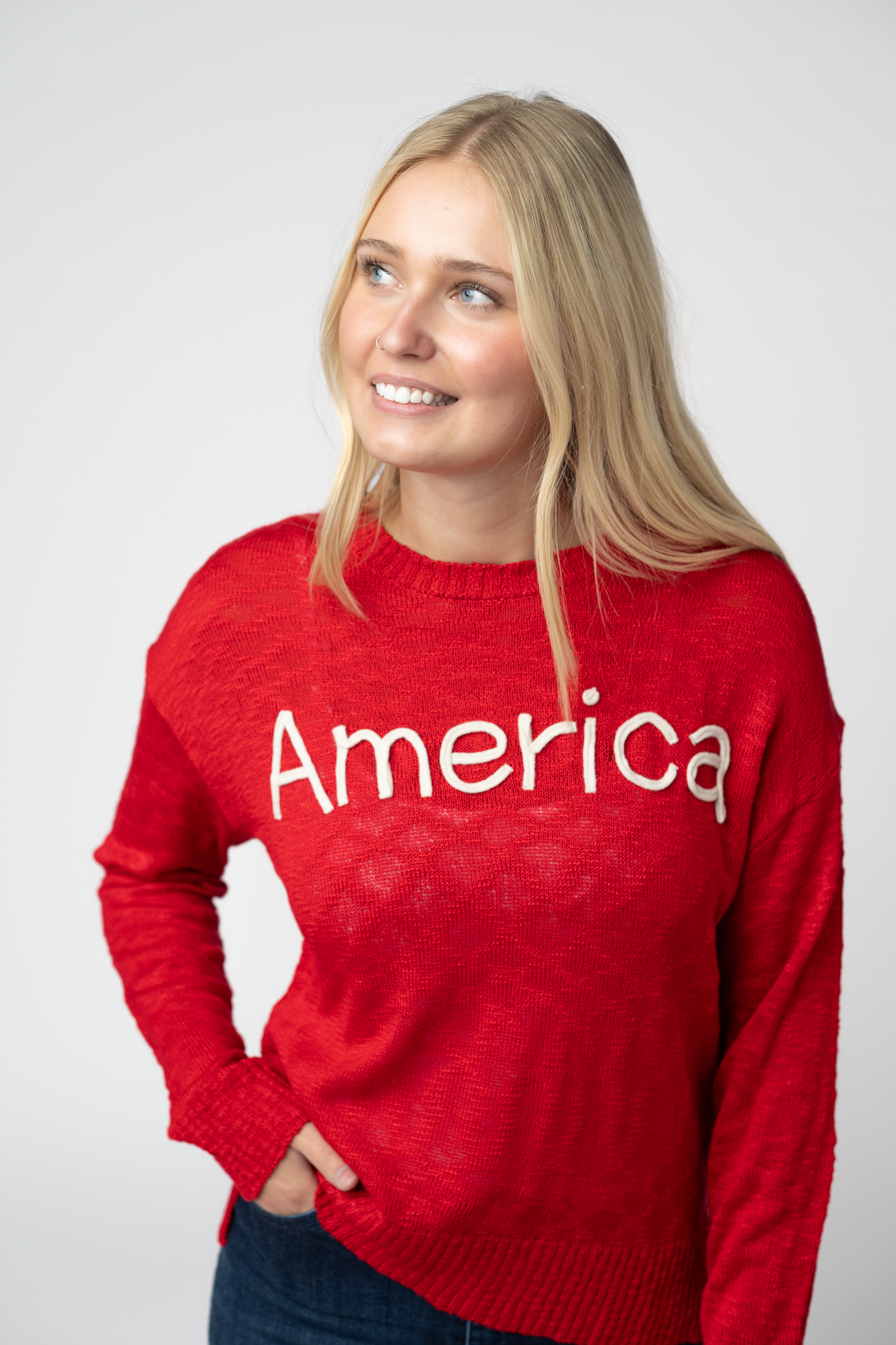 Michelle Mae America Red Top