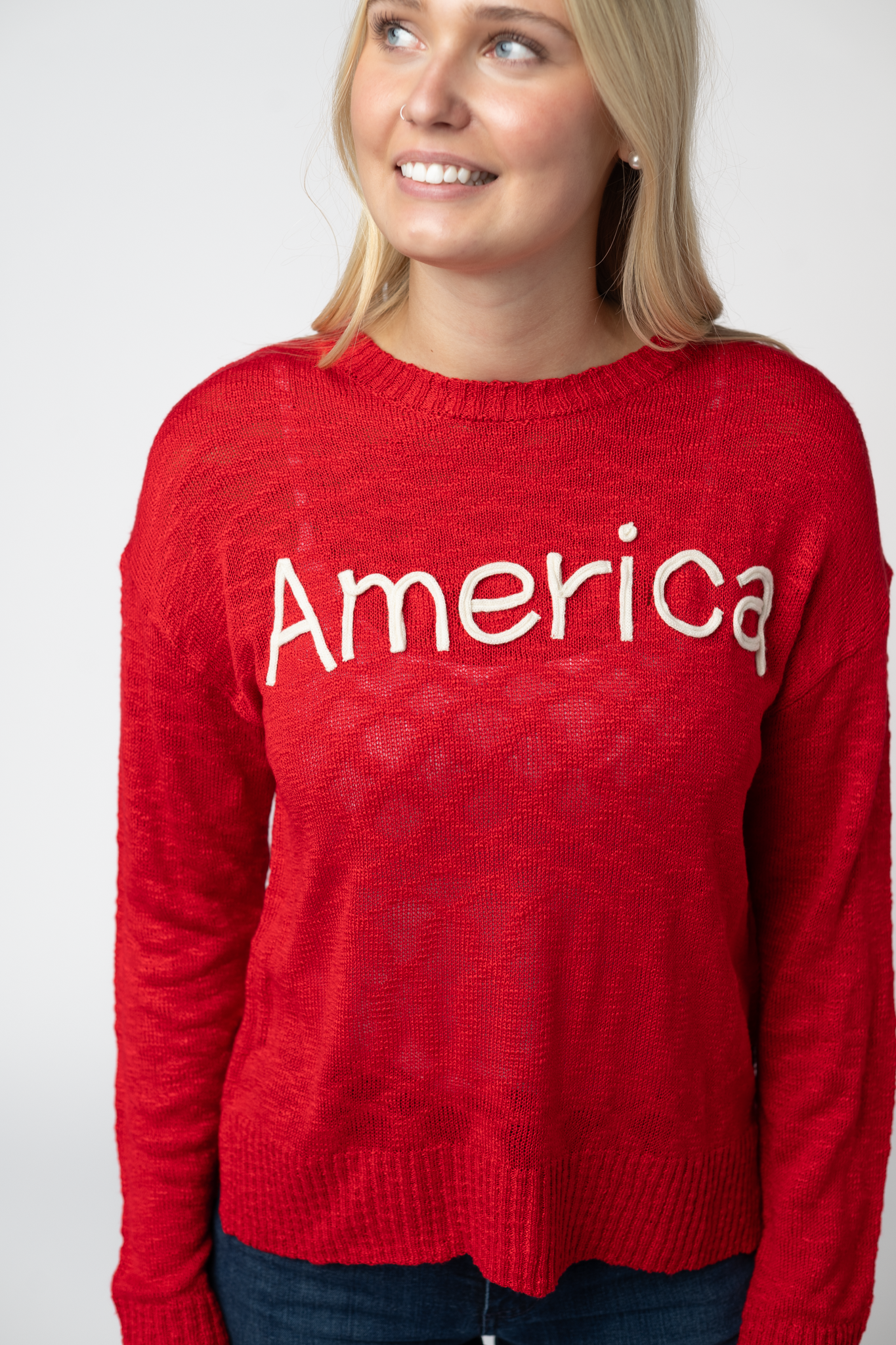 Michelle Mae America Red Top