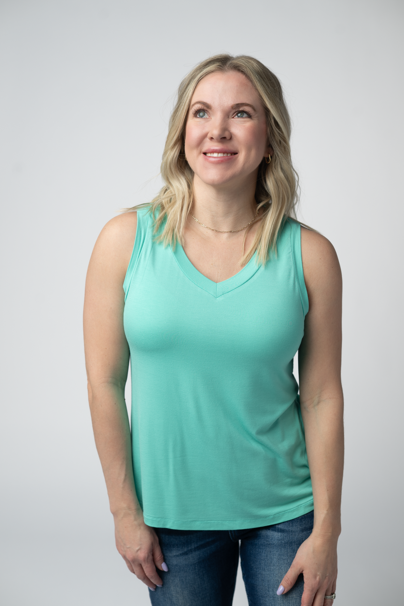 Michelle Mae Noelle Tank - Turquoise